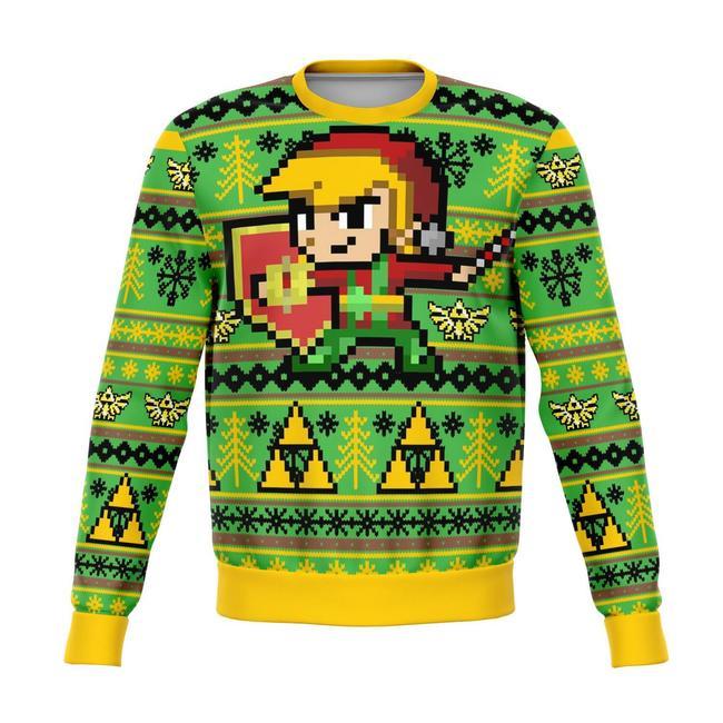 ZELDA HOLIDAY LINK PREMIUM UGLY CHRISTMAS SWEATER – AMAZING GIFT IDEA – THANKSGIVING GIFT