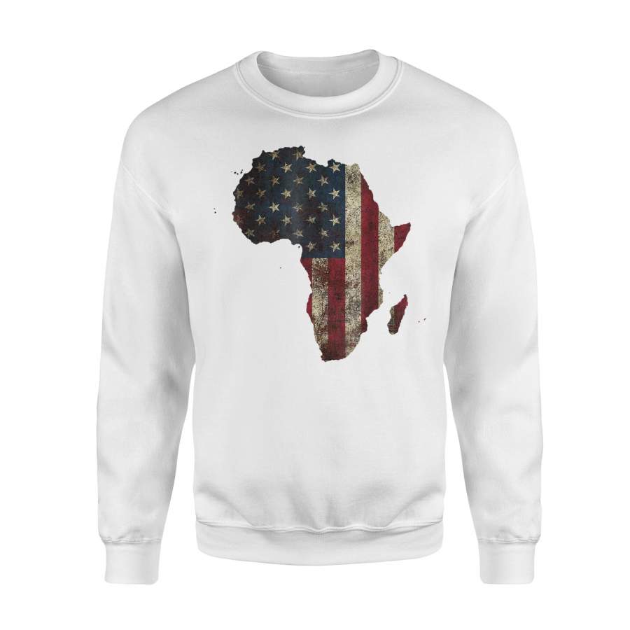 African American Flag Africa Stars Stripes Distressed Sweatshirt