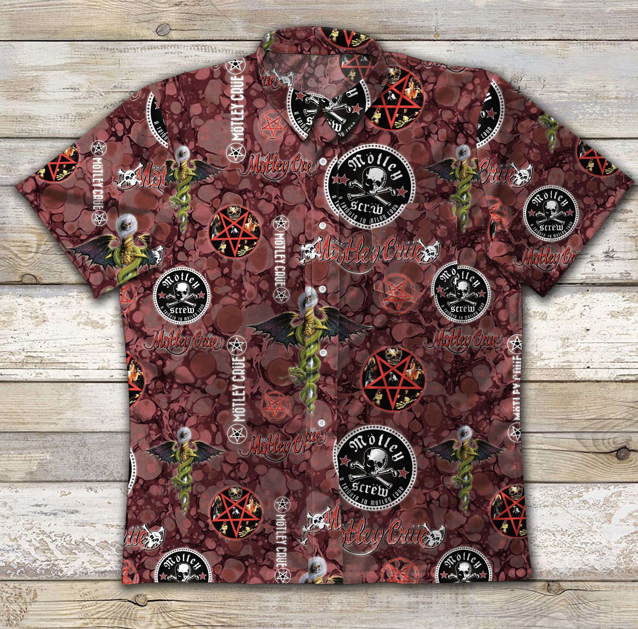 American Heavy Metal Band Vintage Cotton Hawaiian Shirt-Zx11193