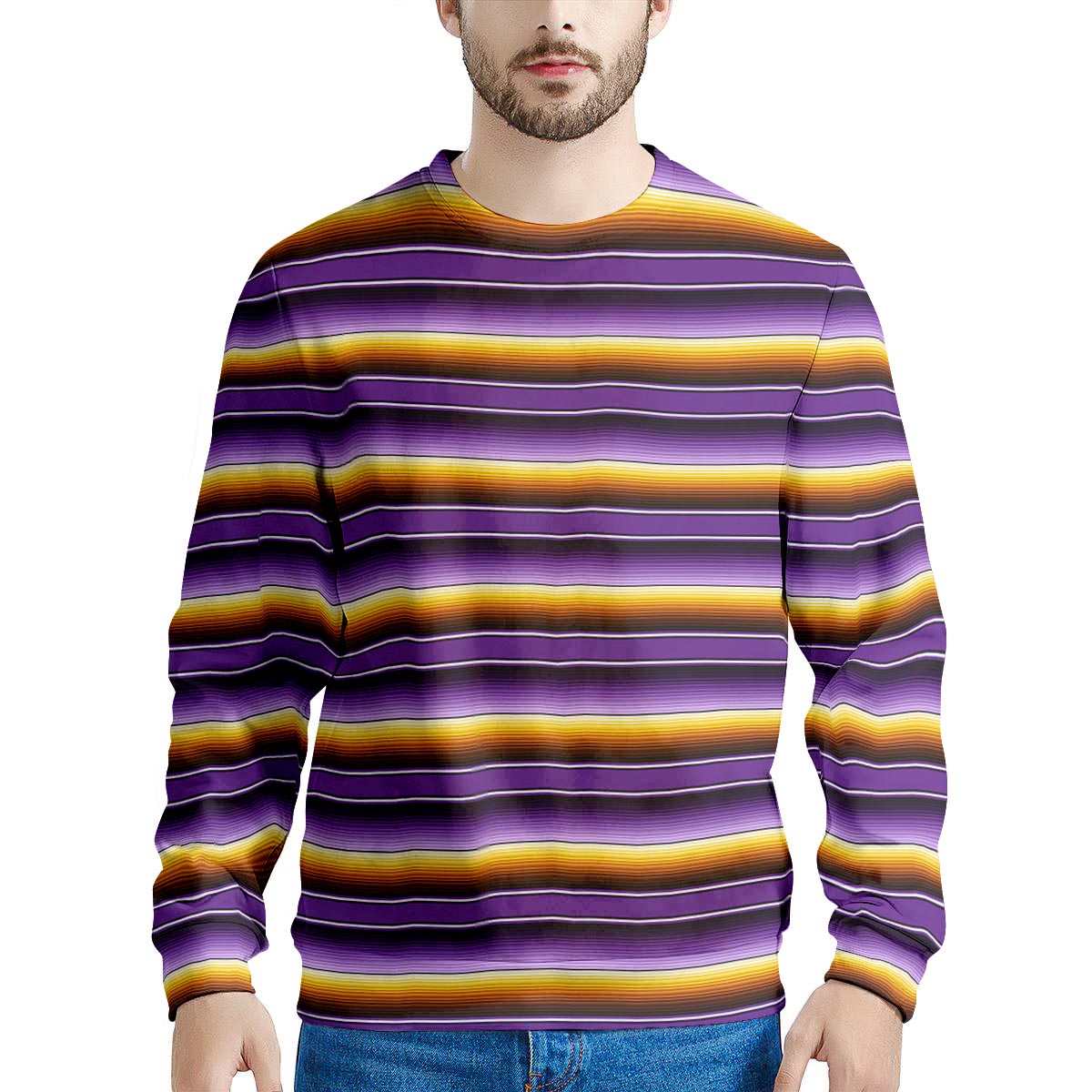 Yellow And Purple Mexican Baja Men’S Sweatshirt