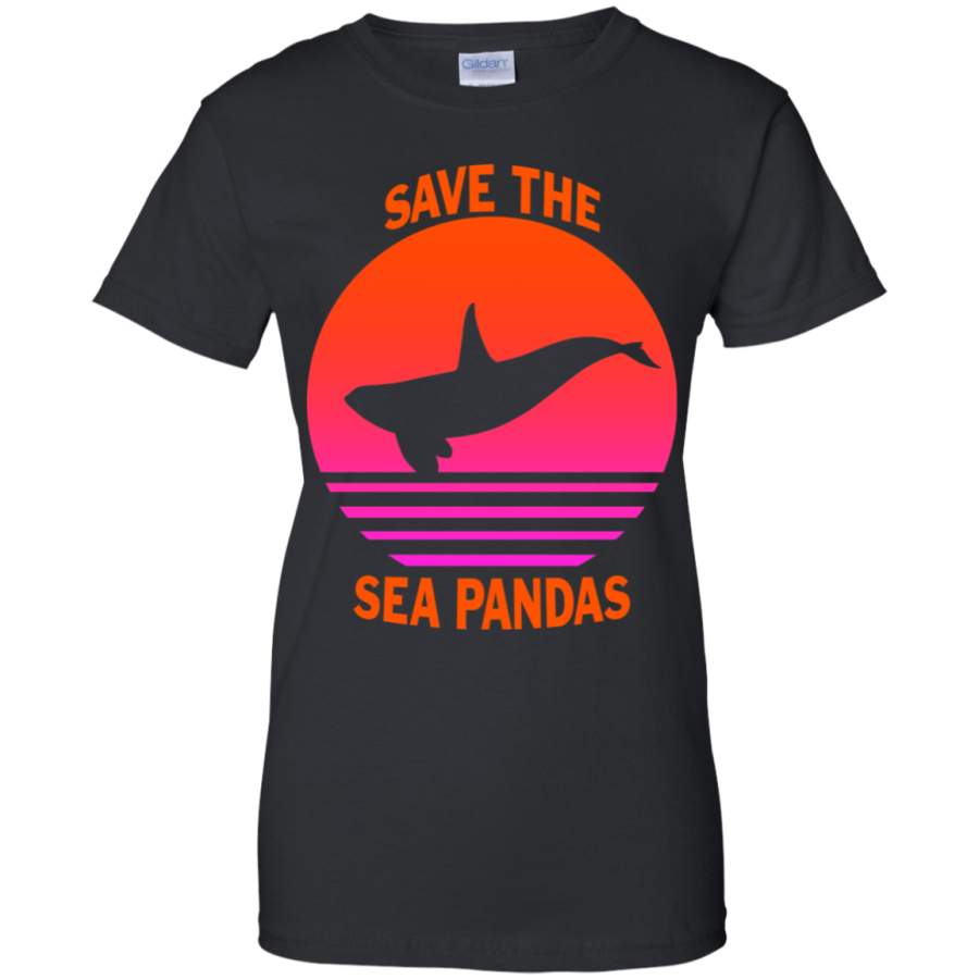 AGR Retro Orca Shirt Save The Sea Pandas Sweatshirt Killer Whale Shirt ladies