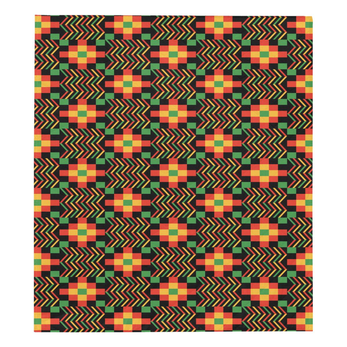 Kente Pattern Print Design 01 Premium Quilt