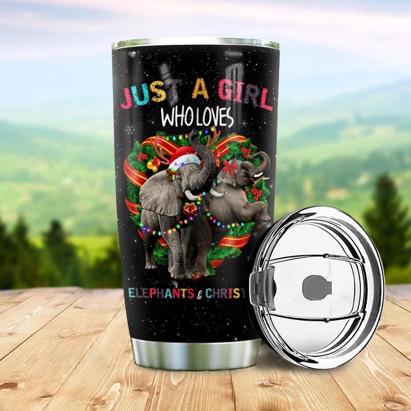 Blueztumbler Christmas Elephant   Stainless Steel  Cup