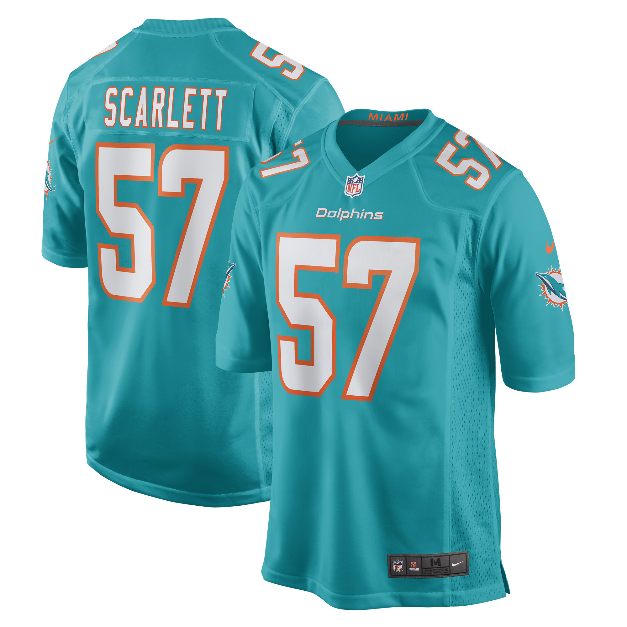 Brennan Scarlett Miami Dolphins Game Jersey – Aqua NFL