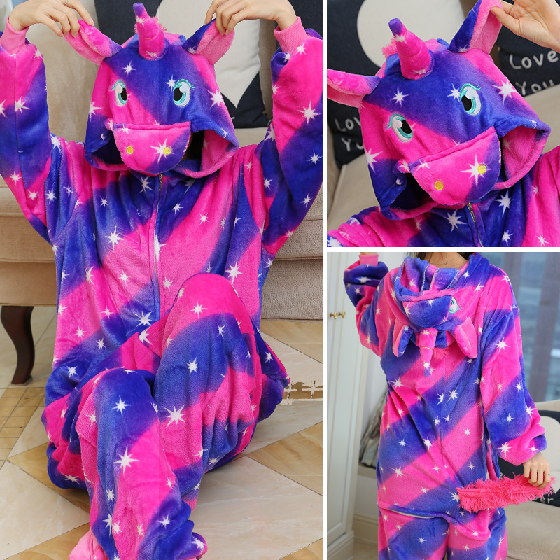 Adults Animal Onesie Women Men Couple Winter Pajamas Suit Halloween Christmas Scary Skeleton Sleepwear Cosplay Onepiece Costume alx