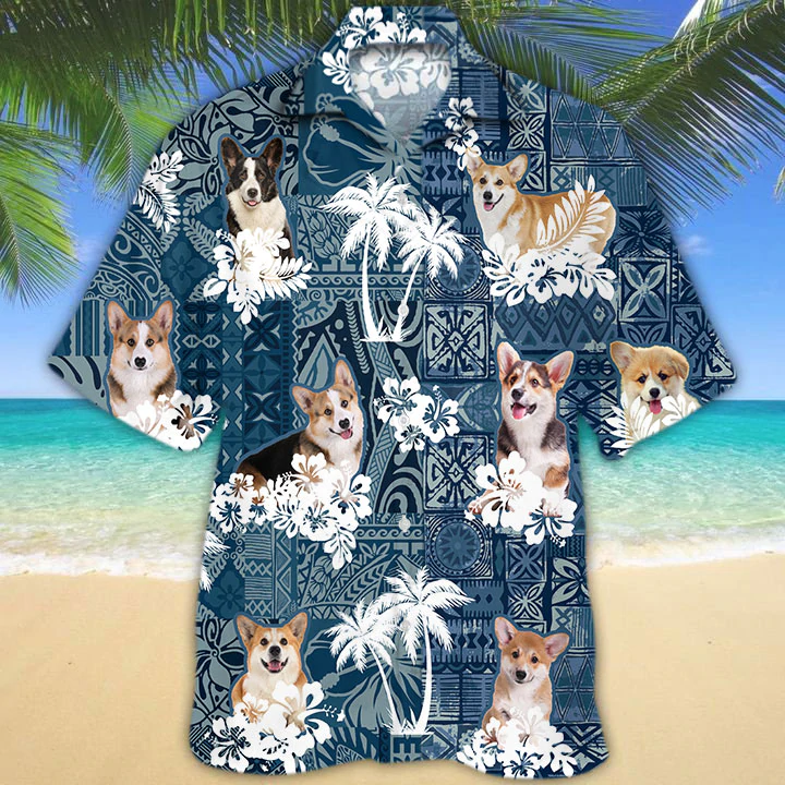 Welsh Corgi Hawaii Flowers Aloha Hawaii Hawaii Shirt Ha317