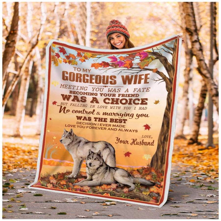 Wolf Blanket Giving Gorgrous Wife Meeting You Was Choice