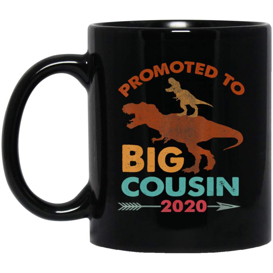 T-rex Riding Dinosaur-Vintage Promoted To Big Cousin 2020 Coffee Mug