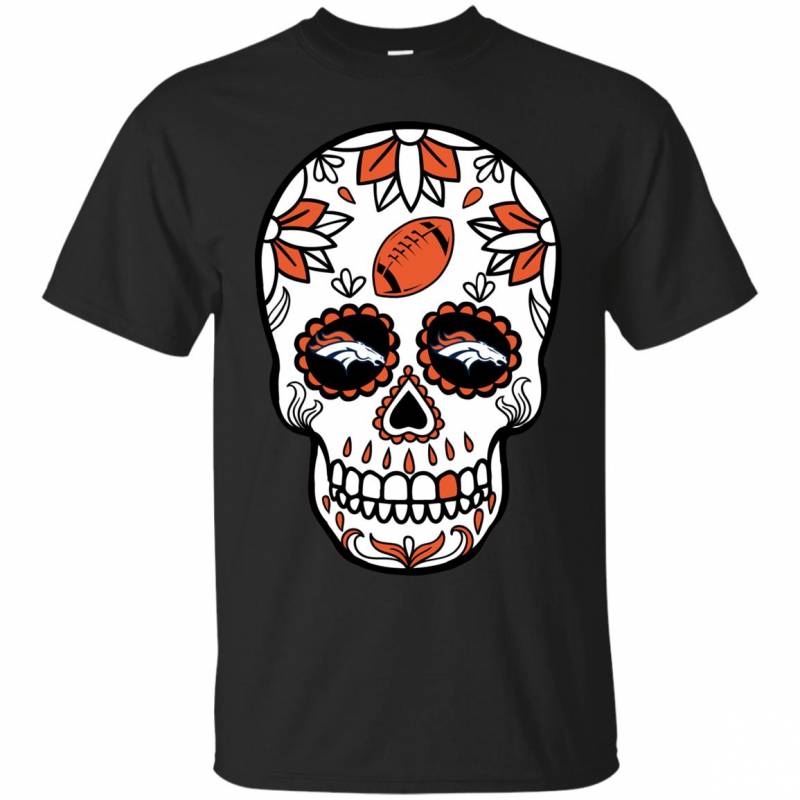 Denver Broncos Football Sugar Skull Day of the Dead Shirts