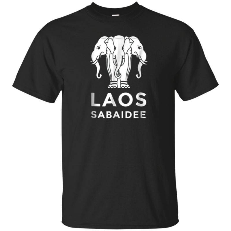 Laos Erawan T-shirt 3 Headed Elephant Funny Laotian Gift