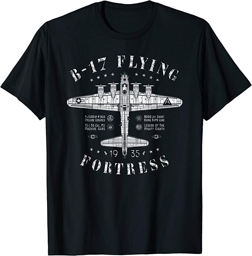 B-17 Flying Fortress | Vintage WWII Aircraft | B-17 Bomber T-Shirt