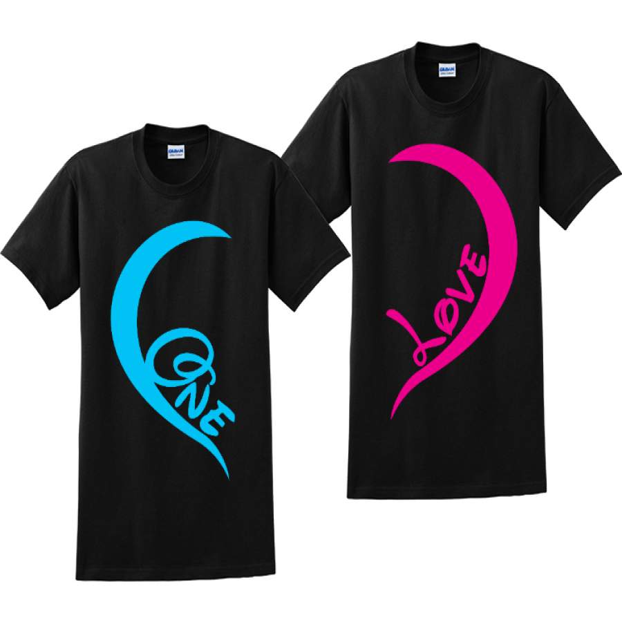 One Love Couples Matching His and Hers T-Shirts