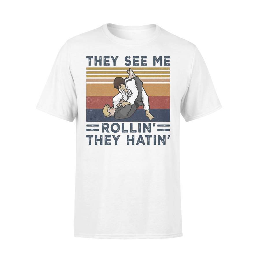 Taekwondo They See Me Rollin They Hatin Vintage T-shirt