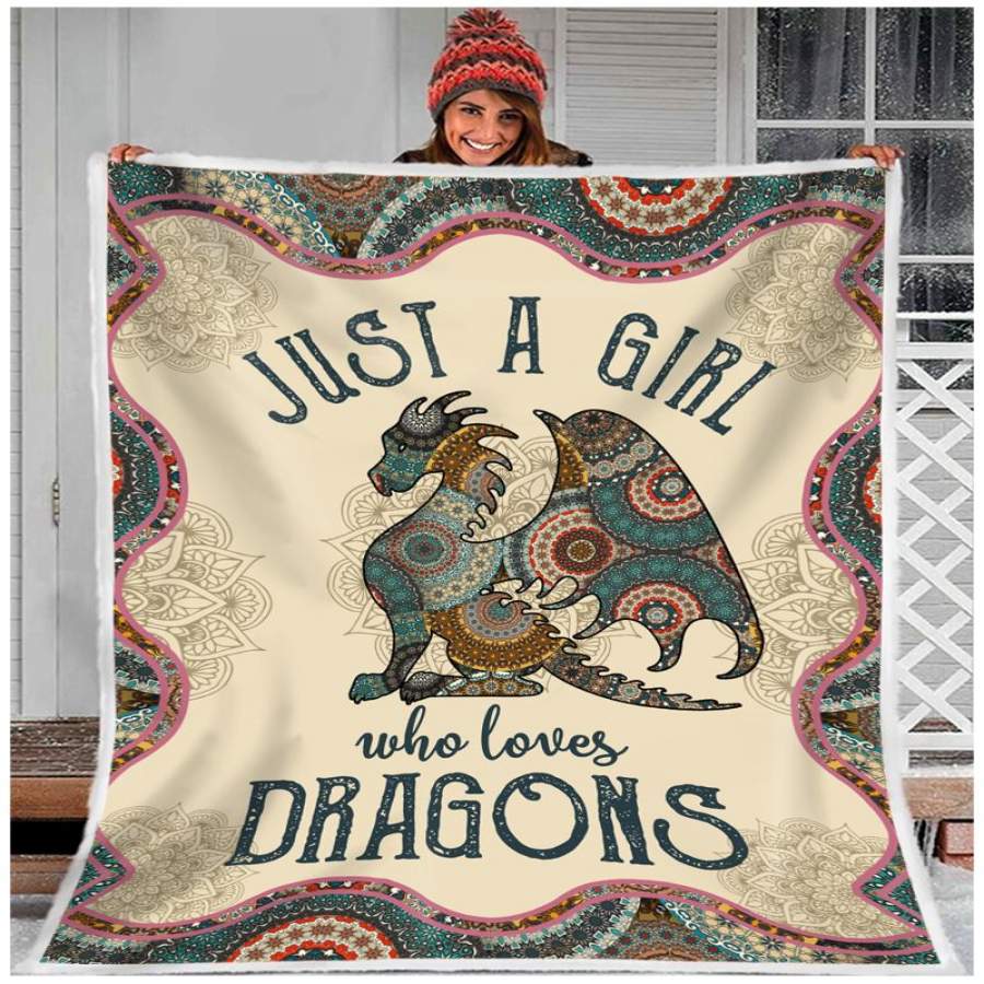 ZALOOO Just A Girl Who Loves Dragons Blanket