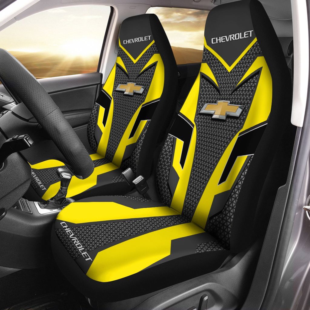 Chevrolet Pvt-Ht Car Seat Cover (Set Of 2) Ver 2 (Yellow)