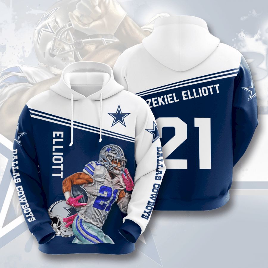 Ezekiel Elliott Dallas Cowboys 47 Unisex 3D Hoodie Gift For Fans