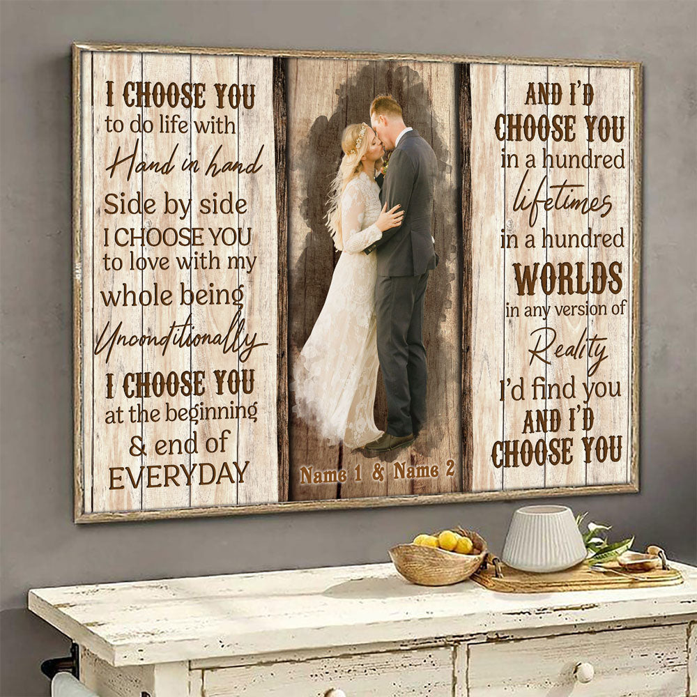 Personalized Gift For Him For Her I Choose You Poster Poster Art Design