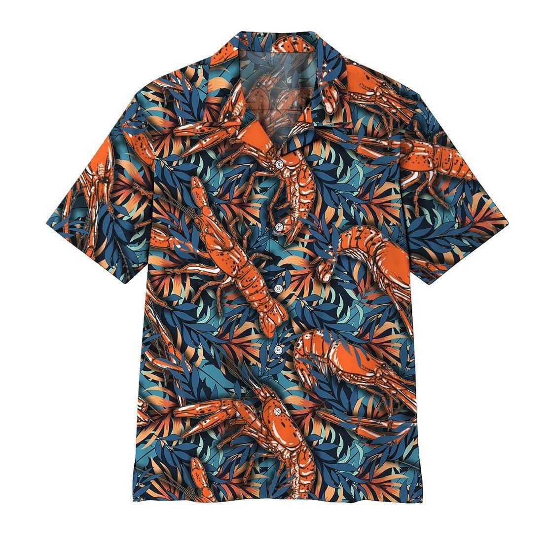 3D Shrimp Aloha Hawaiian Shirt Colorful Short Sleeve Summer Beach Casual Shirt For Men And Women