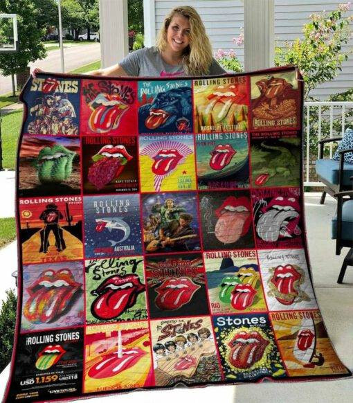 The Rolling Stones Merch Premium Quilt Blanket 003