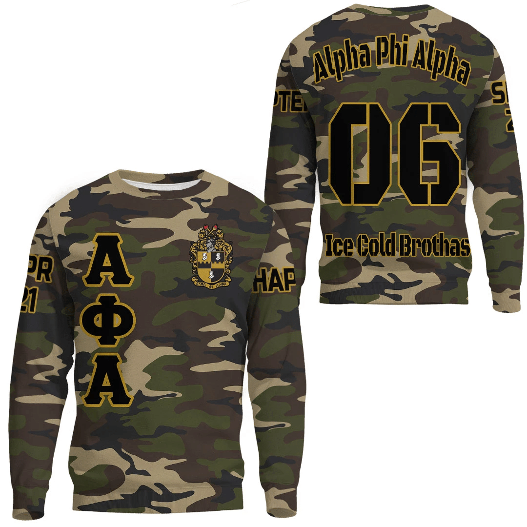 (Custom) Africa Zone Sweatshirt – Alpha Phi Alpha Camouflage Sweatshirts A31