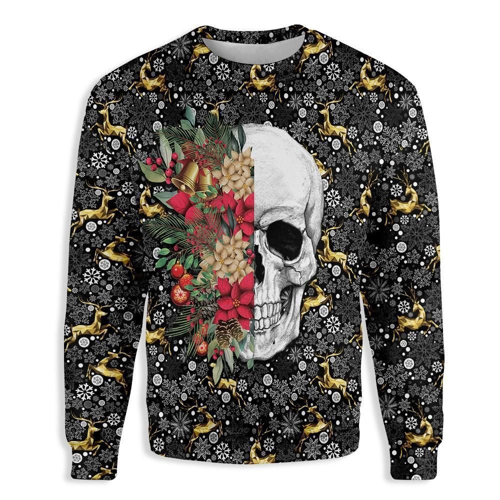 Symmetric Skull Ugly Christmas Sweater