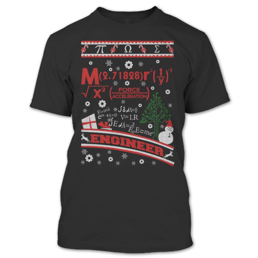 Ugly Christmas Sweater T-Shirt, Engineering Ugly Christmas Sweatshirt T Shirt