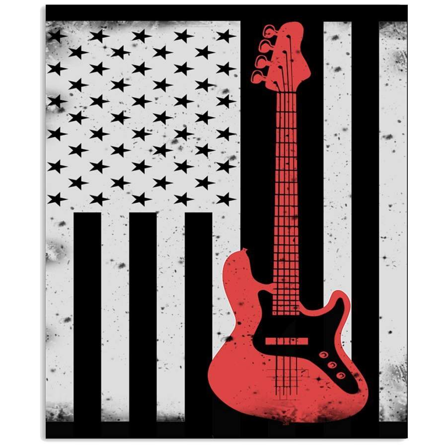 American Flag Bass Guitar Trending For Music Instrument Lovers Vertical