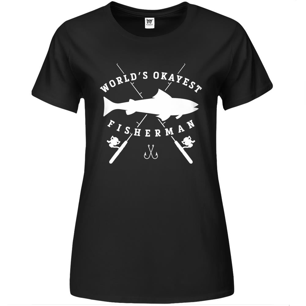 Worlds Okayest Fisherman Retirement Premium Womens Tshirts