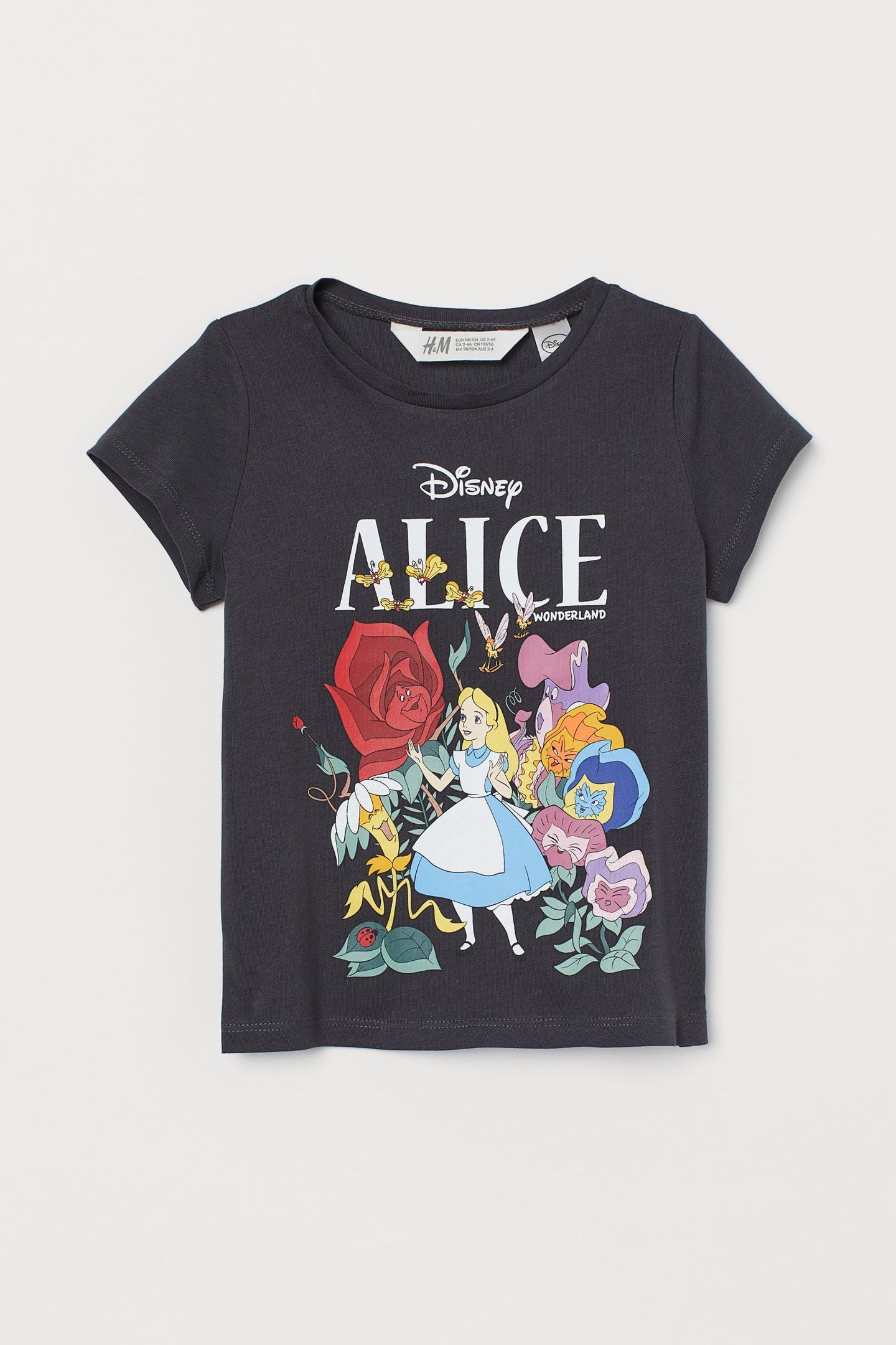 Top Imprim En Gris Alice Pays Des Merveilles Enfant H Fr Shirt