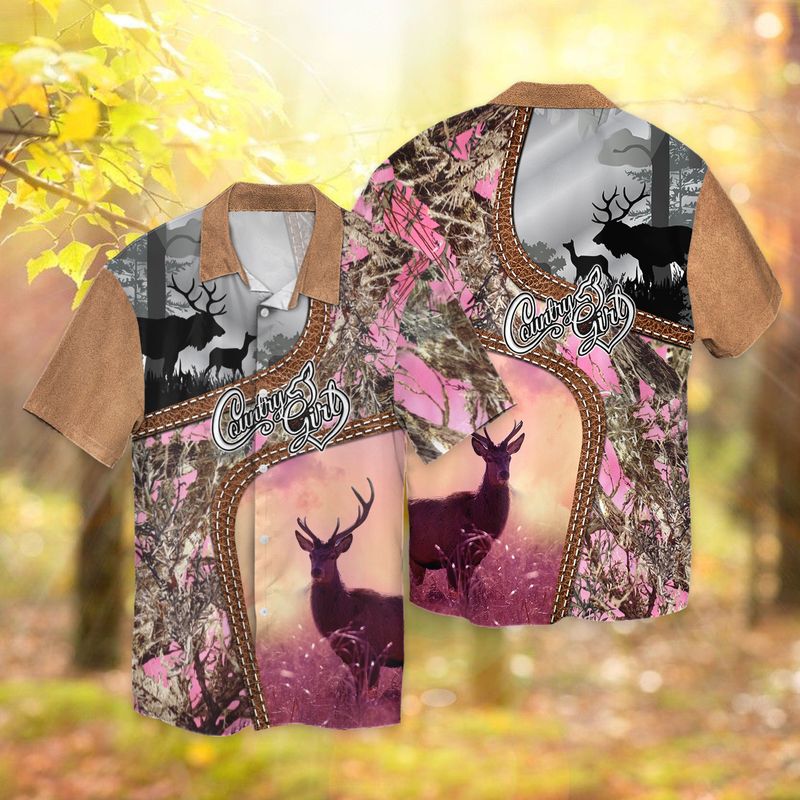 Country Girl Dawn Deer Hunting Full Print Hawaii Shirt Ha88527