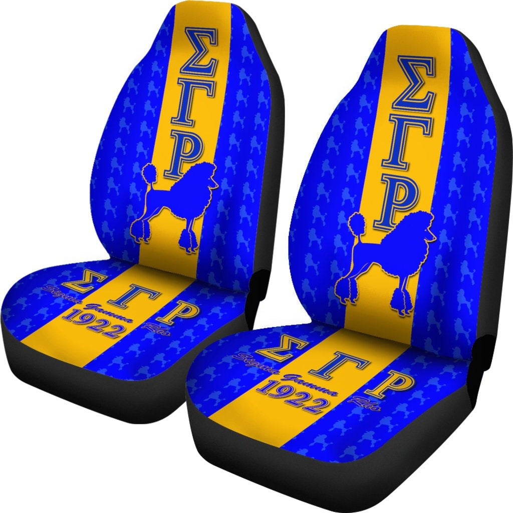 Sorority Car Seat Cover – Sigma Gamma Rho Car Seat Cover Mini Poodle (Set Of 2)