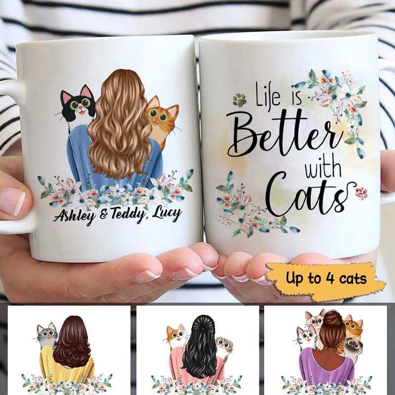 Cat Mom Cat Cartoon Personalized Mug