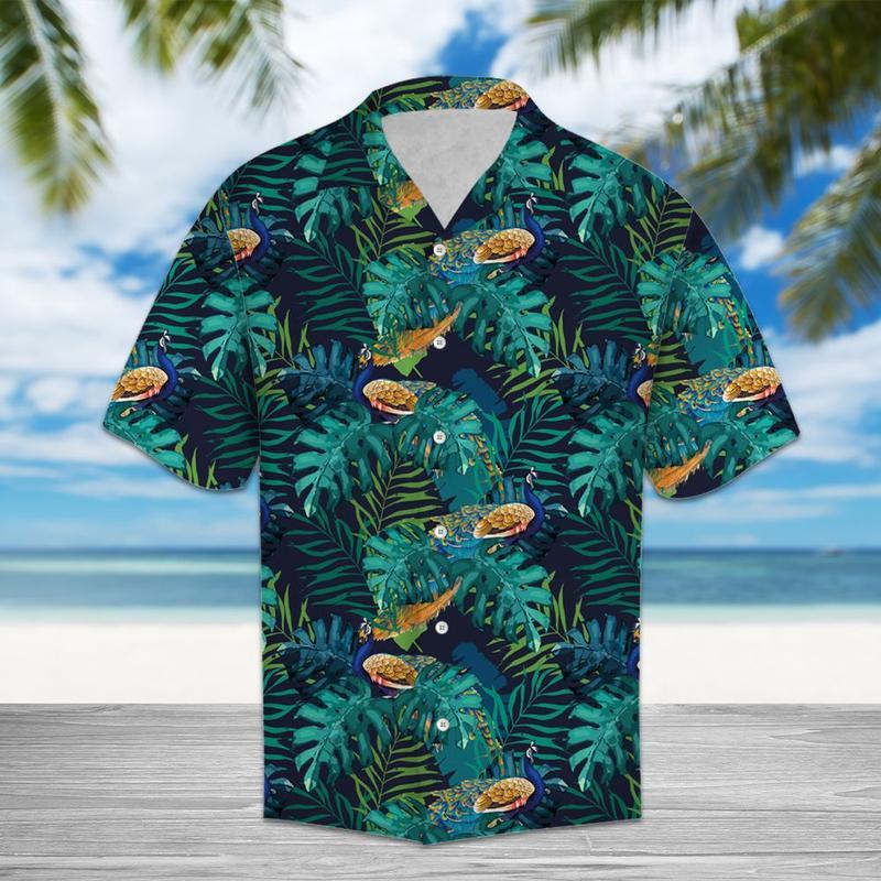 Tropical Peacock Hawaiian Shirt | Unisex | Adult | Hw6829