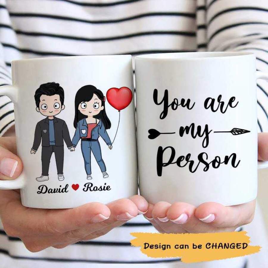 You Are My Person Chibi Couple Personalized Mug