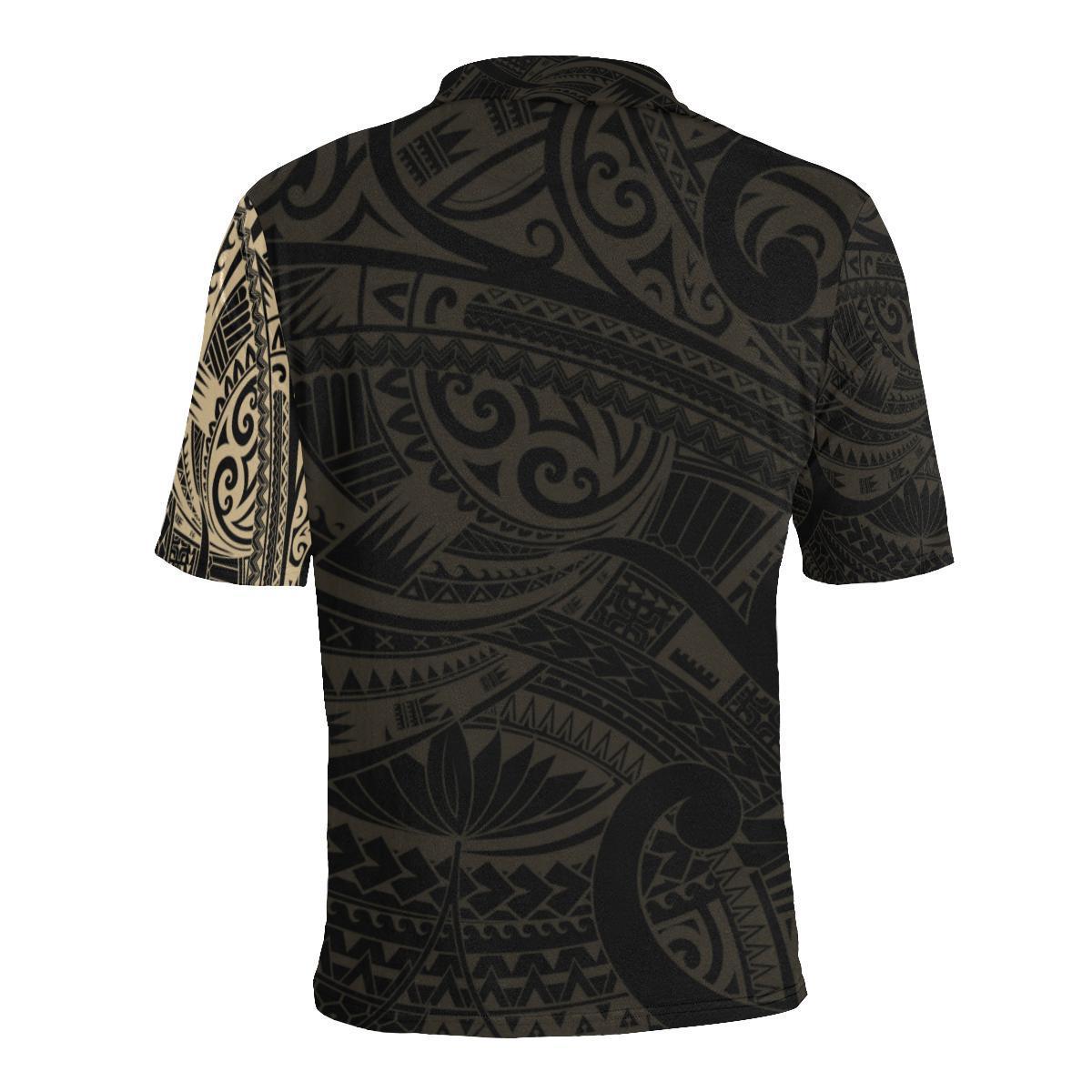 Maori Tattoo Style Golden Polo T Shirt - TattoosCafe