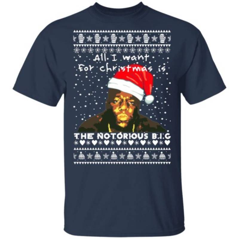 The Notorious B.I.G. Rapper Ugly Christmas Sweater Ls Hoodie