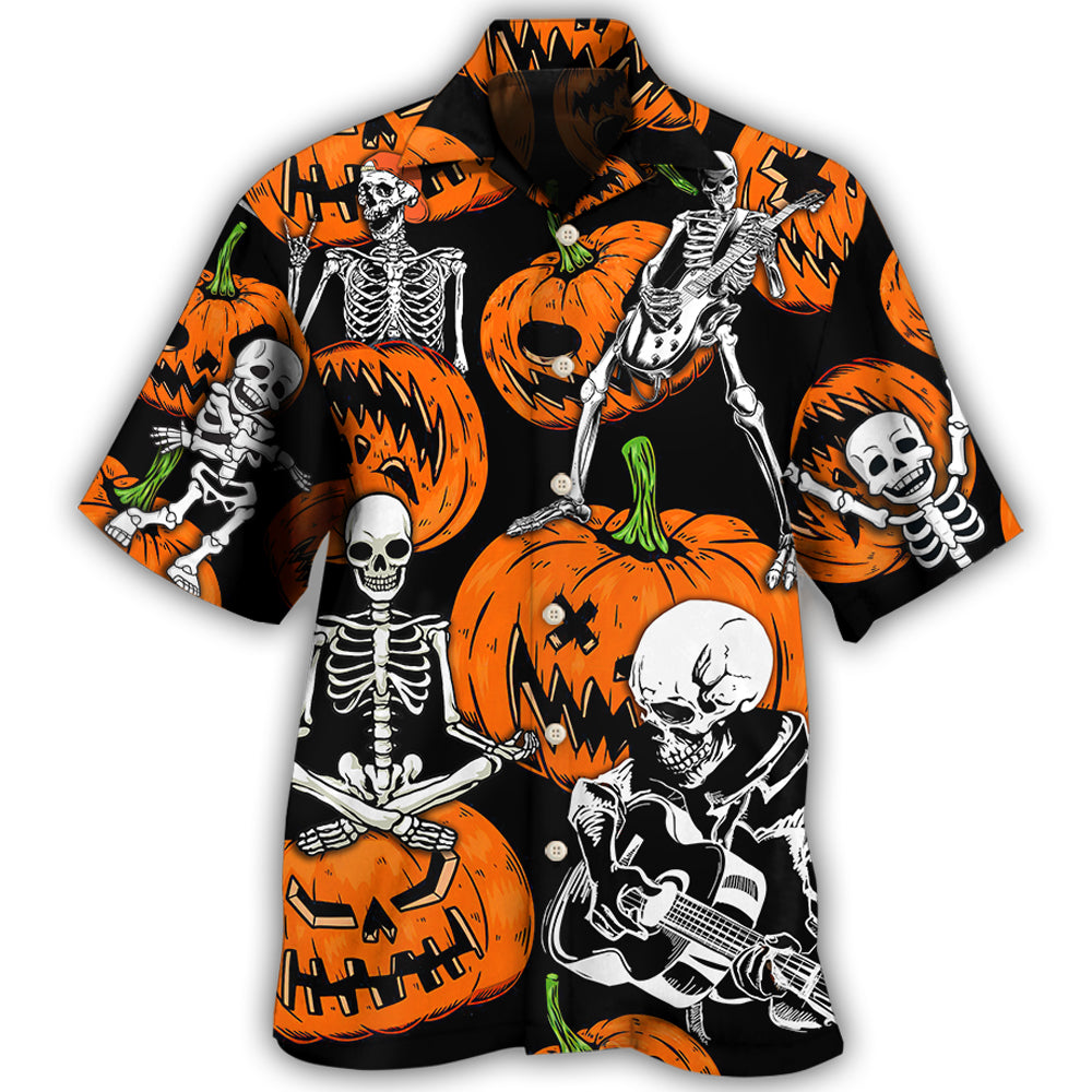 Halloween Skeleton Pumpkin Scary Hawaii Shirt Ha53936