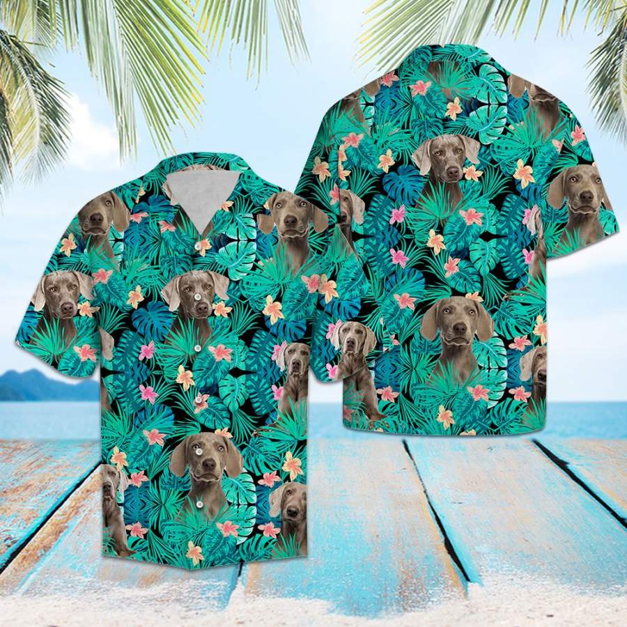 Weimaraner Tropical Hawaiian Shirt Ha109606