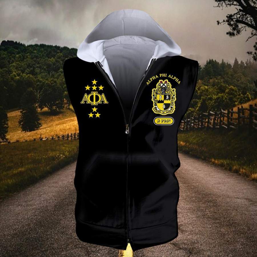 Alpha Phi Alpha Sleeveless Zip Hoodie 040620206