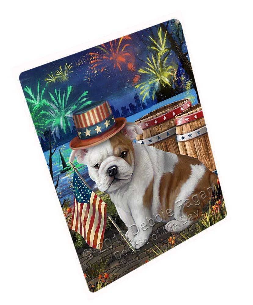 4Th Of July Independence Day Fireworks Bulldog At The Lake Blanket Blnkt74550