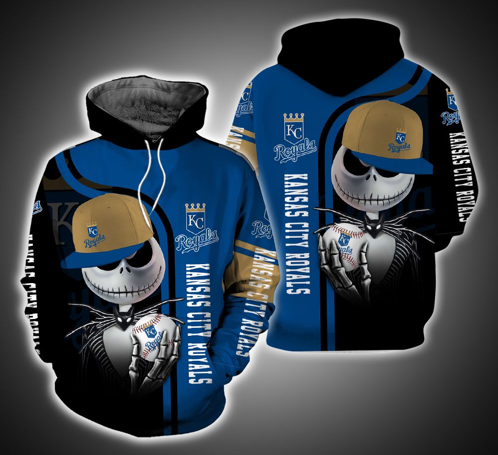 Kansas City Royals And Jack Skellington TA01 3D Printed Hoodie