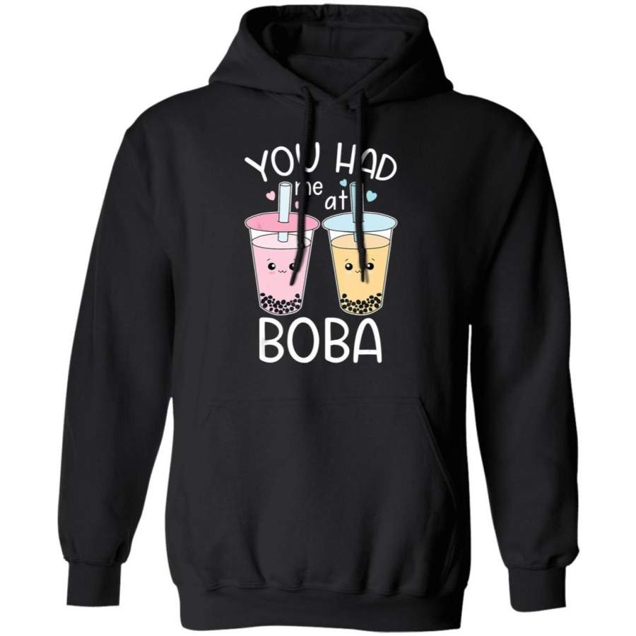 You Had Me At Boba Cute Kawaii Bubble Tea Hoodie