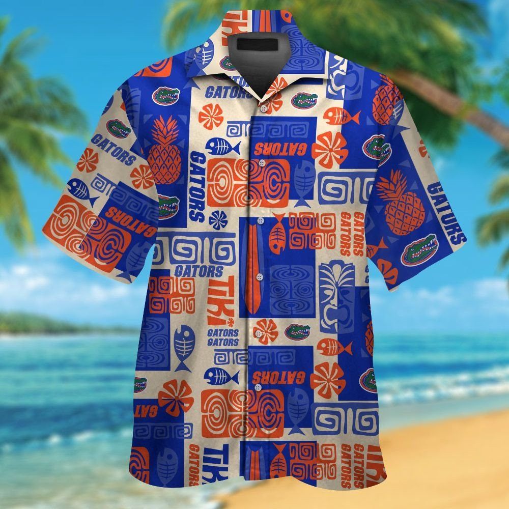 Florida Gators Short Sleeve Button Up Tropical Hawaiian Shirt