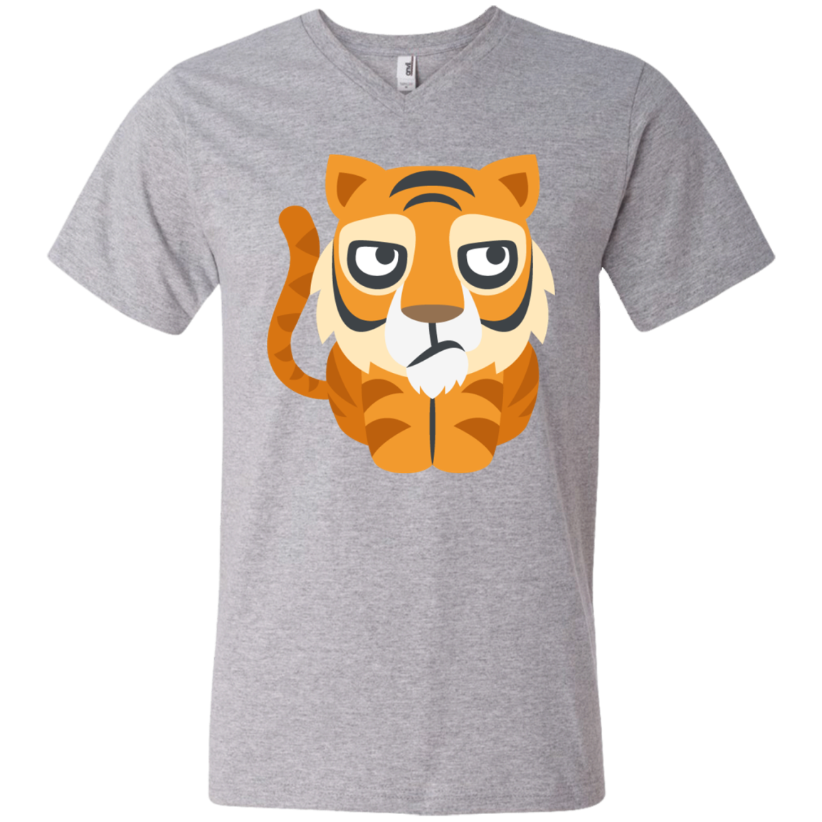 Bored Tiger Emoji Men’S V-Neck T-Shirt