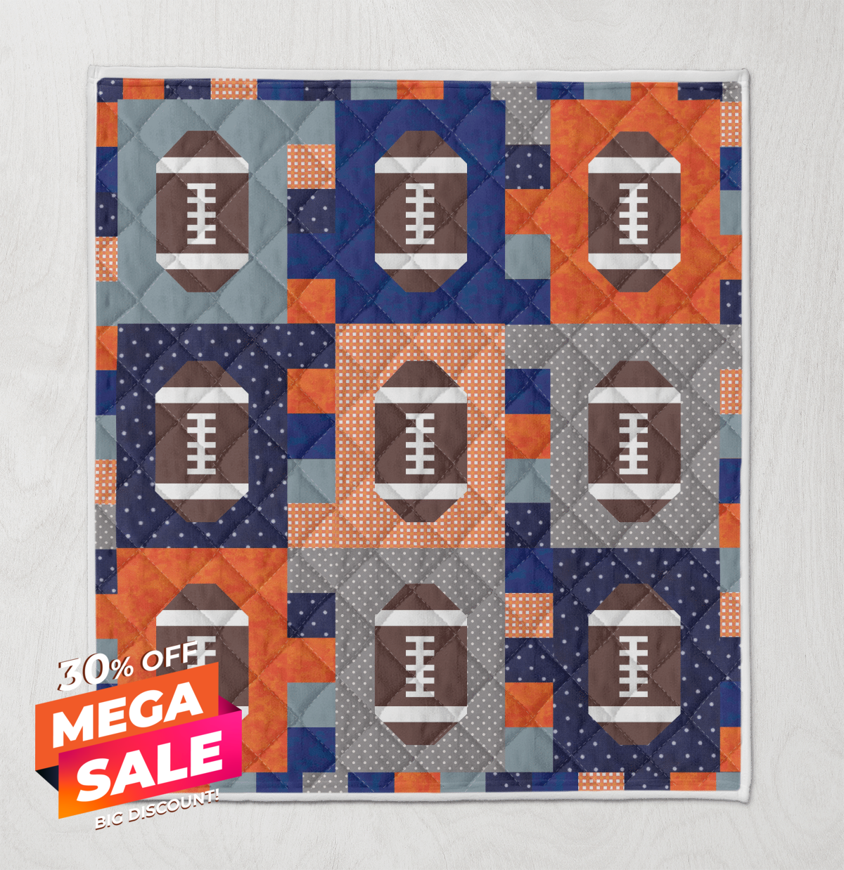 American Football CS312714Q Quilt Blanket