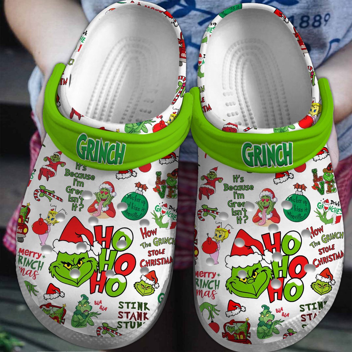 The Grinch Movie Crocs Crocband Clogs Shoes Comfortable For Men Women and Kids 2