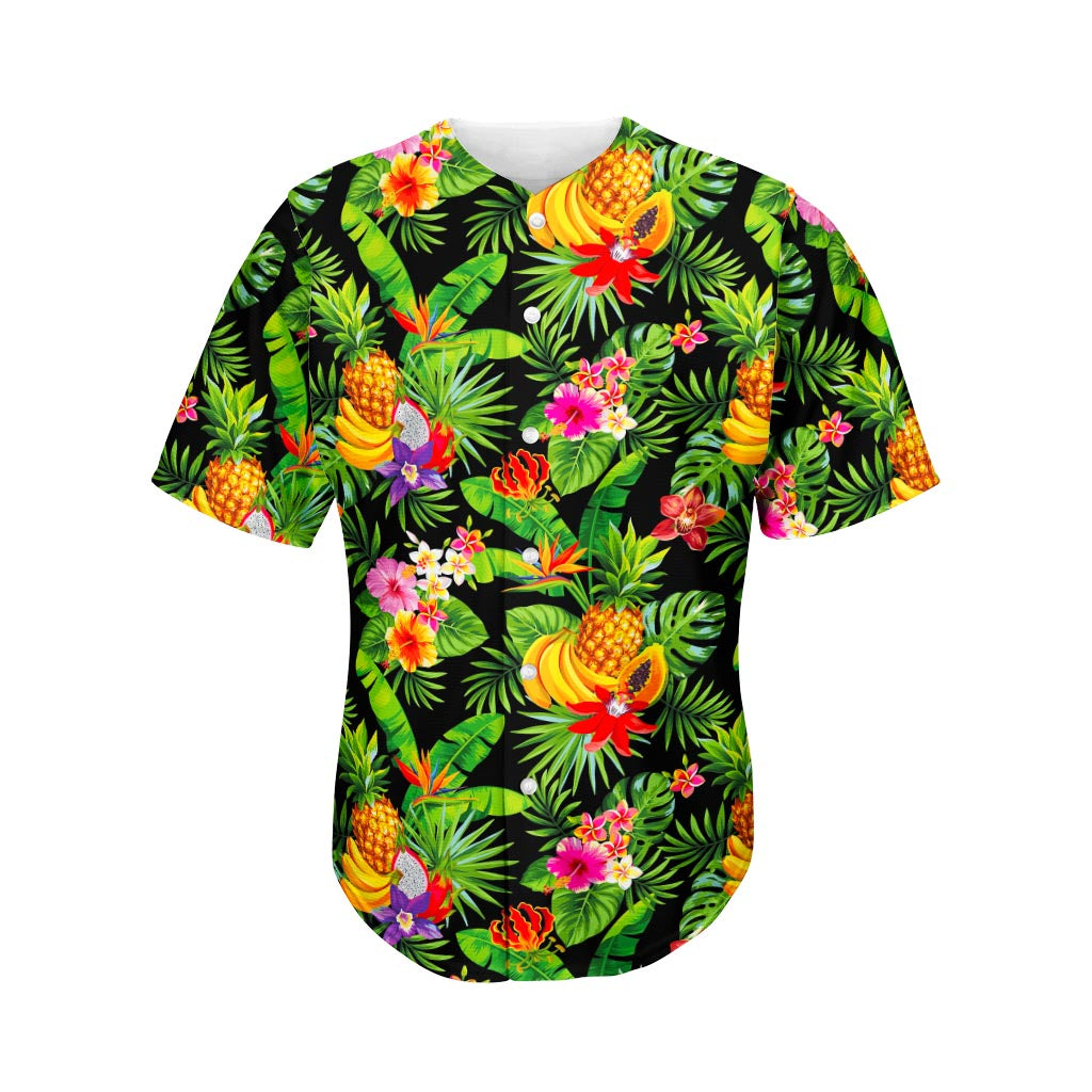 Tropical Hawaii Fruits Pattern Print Baseball Jersey Ha105930