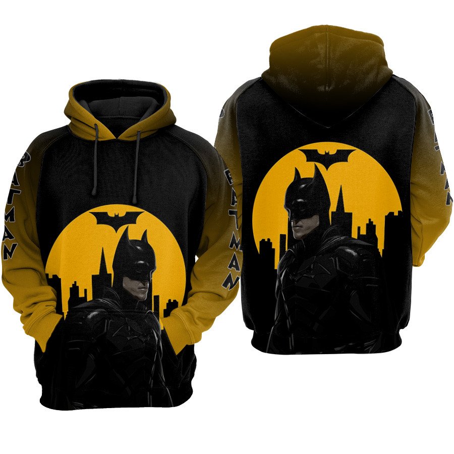 Unifinz Batman Hoodie The Batman Vengenance Black Yellow Hoodie 2022