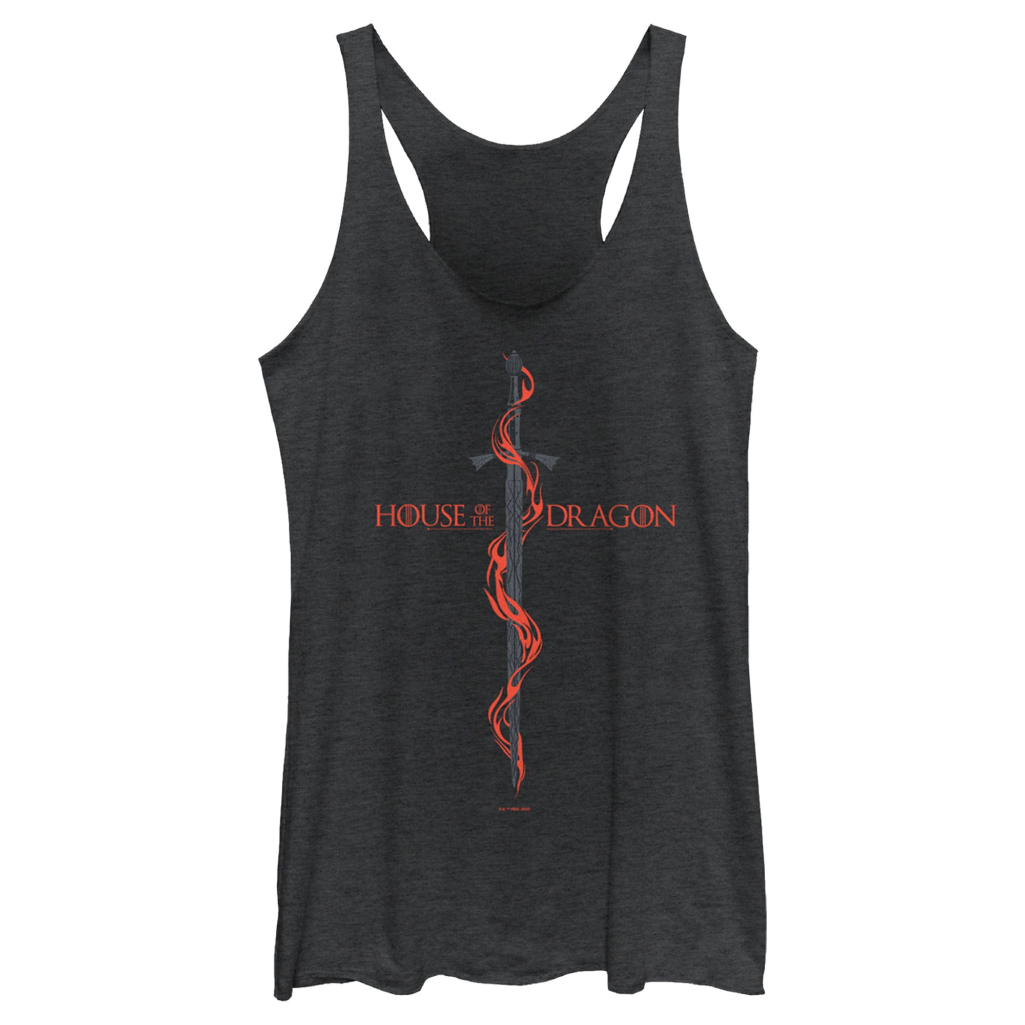 Women’S Game Of Thrones: House Of The Dragon Red Sword Logo Racerback Tank Top