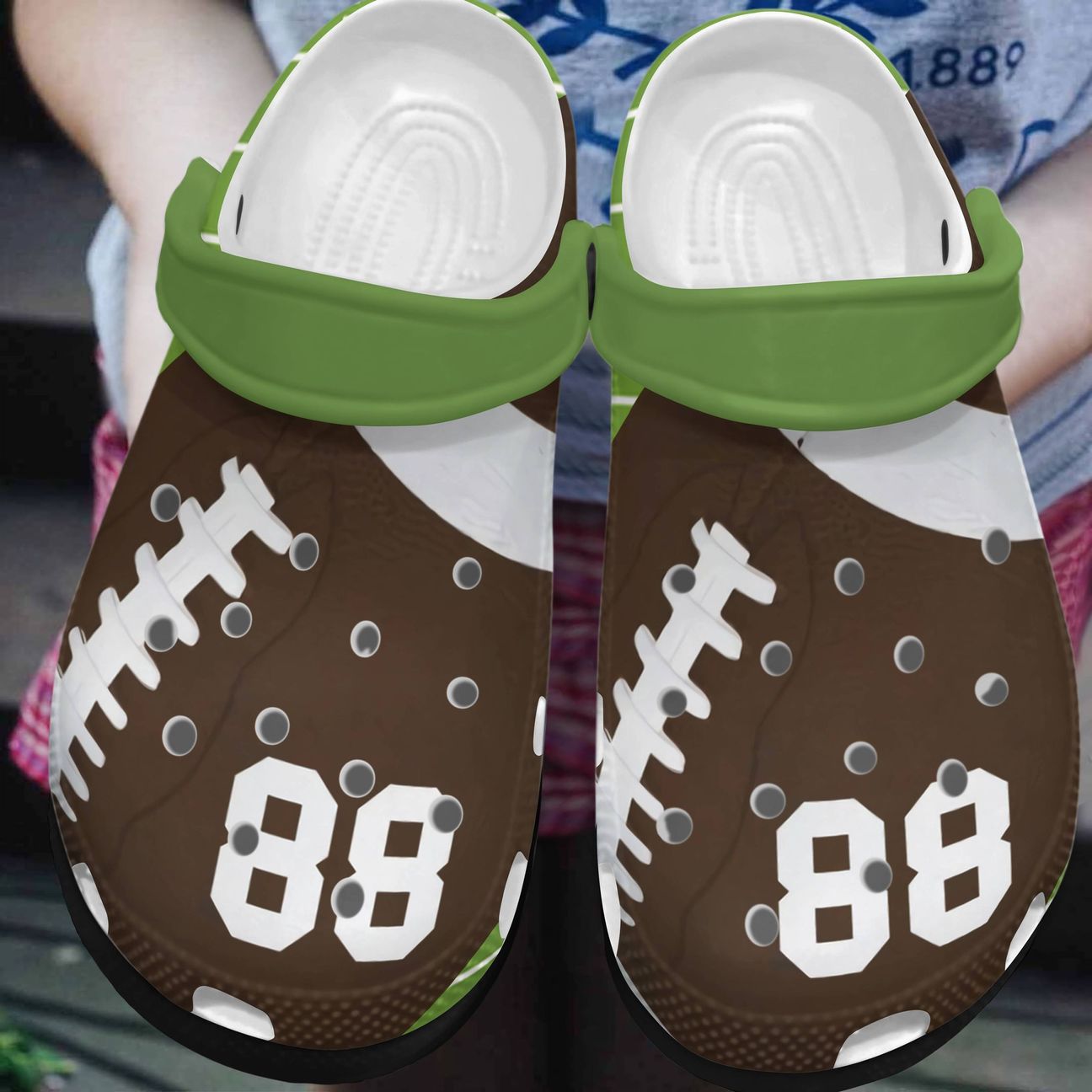 Football Personalized Clog, Custom Name, Text, Color, Number Fashion Style For Women, Men, Kid, Print 3D Football Is My Life